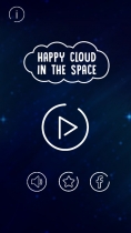 Happy Cloud in The Space - Buildbox Game Template Screenshot 1