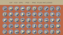 755 Retro 3D Web Communication Icons Set Screenshot 1
