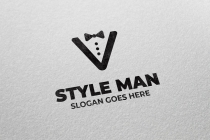 Letter V Man Style Logo Screenshot 2