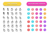 210 Hand Gesture Vector Icons Pack Screenshot 3
