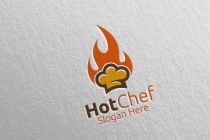 Hot Chef Food Logo For Restaurant Or Cafe  Screenshot 5