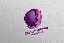 3D Electric Lightning Logo Energy and Thunder  Screenshot 2