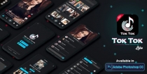Tok Tok Lite UI - PhotoShop PSD Screenshot 1