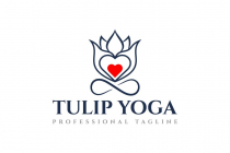 Creative Tulip Heart Yoga Spa Logo Design Screenshot 1