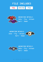 Bat Monsters Game Characters Screenshot 1
