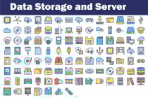 Data Storage and Server Vector Icon Pack Screenshot 5