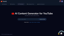 TubeIQ - Youtube Analytics AI Content Generator Screenshot 1