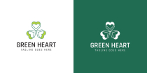 Green Heart Logo Template Design Screenshot 1