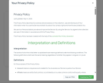 Privacy Policy Generator WordPress Plugin Screenshot 6