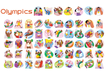 Flat Style Olympic Illustrations Bundle Screenshot 3