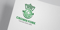 Crown Fork Logo Template Screenshot 1