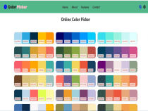 Modern Online Color Picker with Predefined Palette Screenshot 1