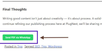 WhatsApp PDF Share - Send WordPress Posts as PDF Screenshot 2