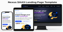Nexus - SaaS Landing Page Template Screenshot 1
