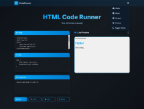 HTML Code Runner - Live Preview HTML CSS JS Editor Screenshot 1