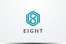 Hexagon Eight Number 8 Vector Logo Screenshot 2