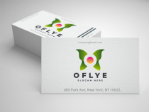 OFLYE - Nature Inspired Butterfly / Leaf Logo Screenshot 1