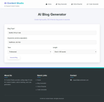 AI Content Generator Screenshot 2