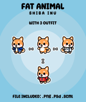 Cute Fat Animal Characters Bundle Screenshot 9