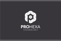Pro Hexagon Letter P Vector Logo Design Screenshot 2