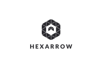 Hexagon Arrow Pixel Logo Design Vector Screenshot 3