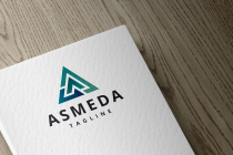 ASMEDA Abstract Triangle Tech Logo Screenshot 2
