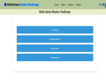 Math Game Master Challenge PHP Game Screenshot 1