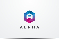 Letter A Hexagon Pixel Logo Design Vector v17 Screenshot 1
