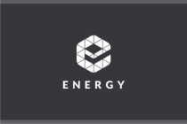 Letter E Hexagon Pixel Logo Design Vector v.19 Screenshot 2