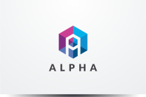Letter A Hexagon Geometric Logo Design Vector v.21 Screenshot 1