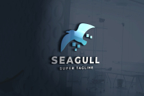 Seagull Bird Pixel Logo Screenshot 1