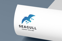 Seagull Bird Pixel Logo Screenshot 2