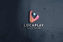 Location Pin Play Button Logo Screenshot 1