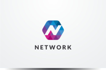 Letter N Hexagon Pixel Logo Design Vector v05 Screenshot 1
