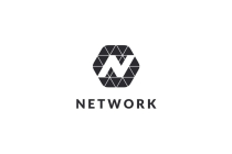Letter N Hexagon Pixel Logo Design Vector v05 Screenshot 3