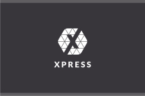 Letter X Hexagon Pixel Logo Design Vector v.06 Screenshot 2