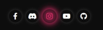 Glowing Social Media Icons – Pure HTML And CSS Screenshot 3