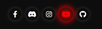 Glowing Social Media Icons – Pure HTML And CSS Screenshot 4