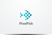 Pixel Fish Logo Design Vector Screenshot 1