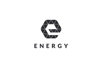 Letter E Hexagon Pixel Logo Design Vector v.21 Screenshot 3