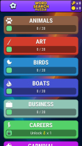 Word Search Master Puzzle - Mobile Unity Game Screenshot 1