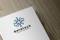 Abstract Data Network and Technology Logo Screenshot 2