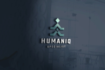 Abstract Human Figure and Diamond Logo Screenshot 1