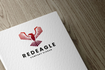 Geometric Red Eagle Logo Screenshot 2