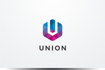 Letter U Hexagon Pixel Logo Design Vector v08 Screenshot 1