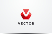 Letter V Hexagon Geometric Logo Design Vector v09 Screenshot 1