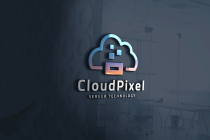 Abstract Cloud and Pixel Logo Screenshot 1
