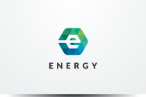 Letter E Hexagon Pixel Logo Design Vector v24 Screenshot 1