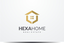 Hexagon Home Logo Design Vector v03 Screenshot 1