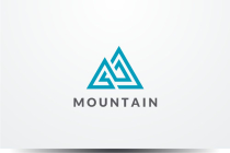 Mountain Geometric Logo Design Vector v04 Screenshot 1